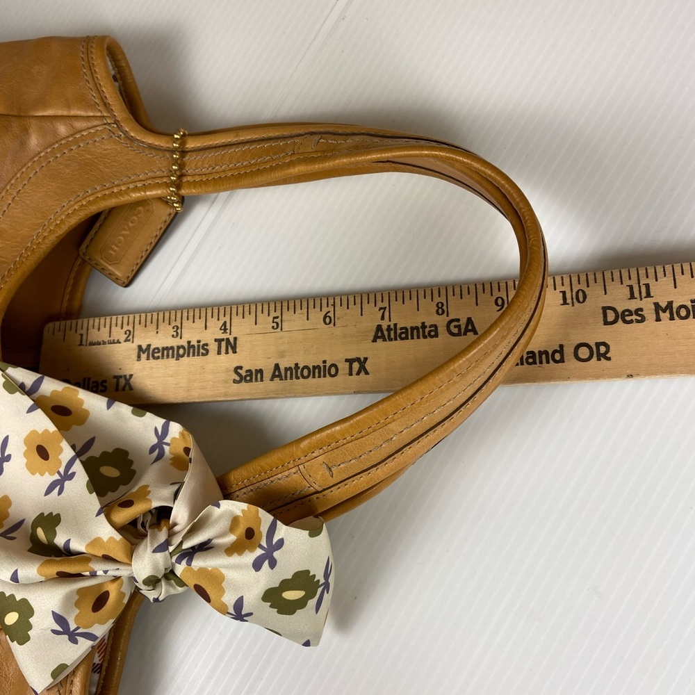 Coach Ergo Pleated Hobo Camel Leather Bag Tattersall Lining Y2K 2008 - EUC - Picture 10 of 13